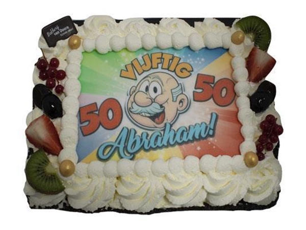 Slagroomtaart Abraham 12 pers.