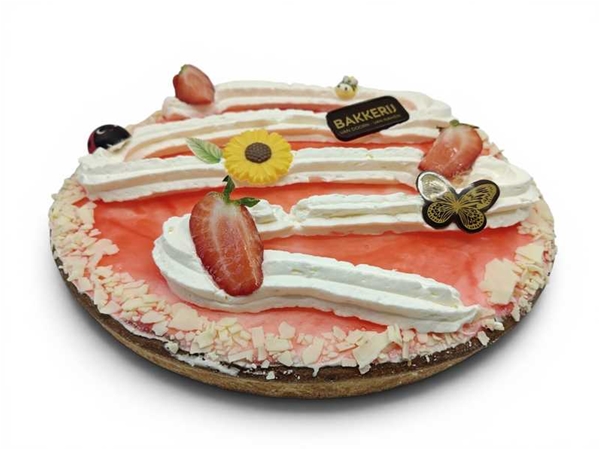 Aardbeien cheesecakevlaai